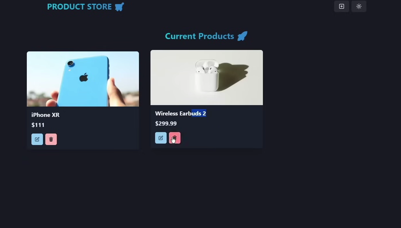 Product Management Web App